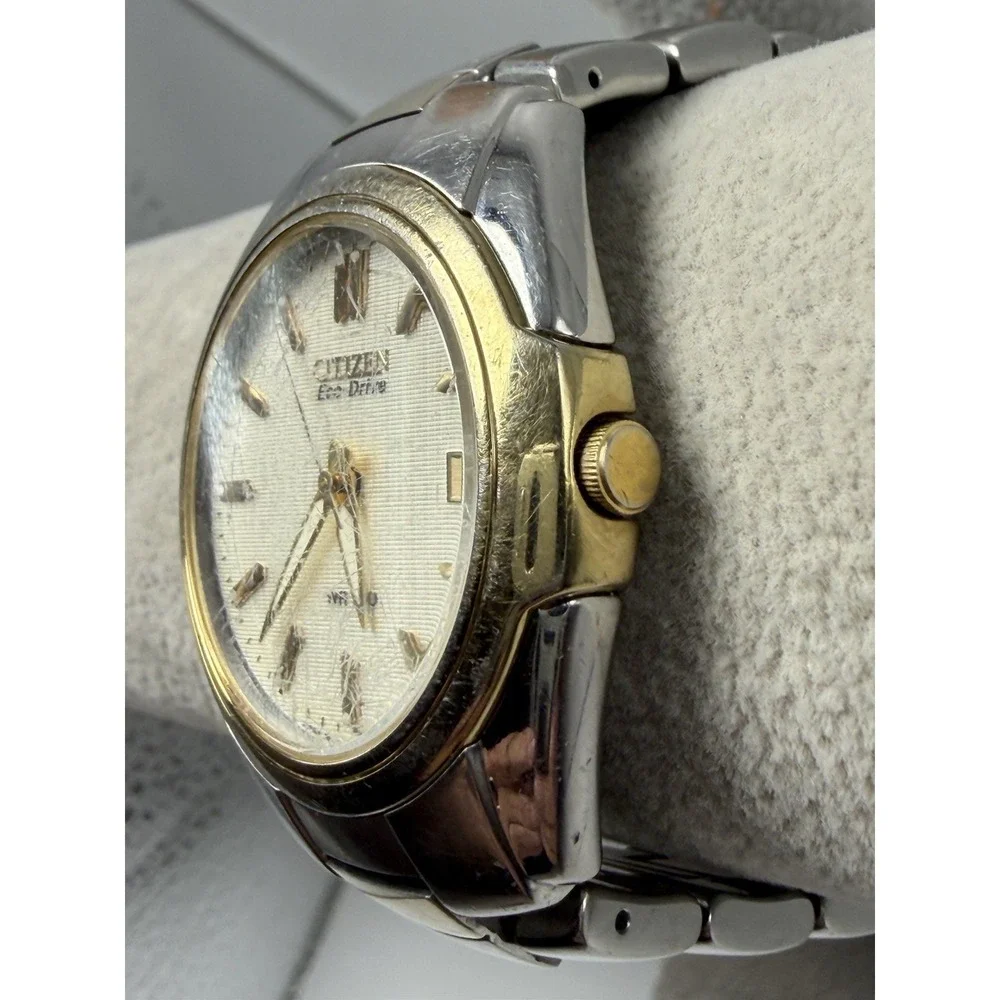 Scratched Citizen Eco-Drive F810-S005353 Working Mens Solar Watch 38MM 7